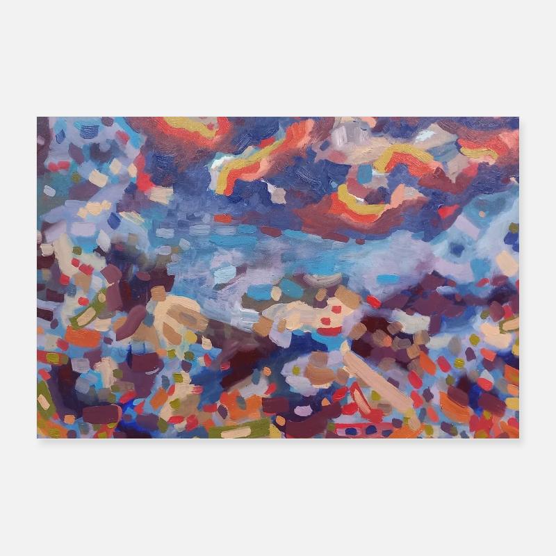 Abstraction colorée en mosaïque Poster 60 x 40 cm