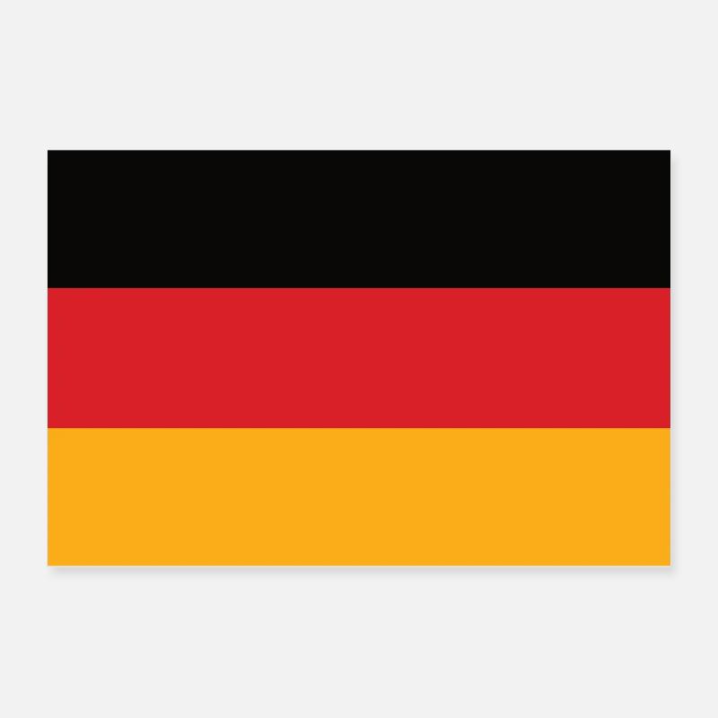 Drapeau tricolore de l’Allemagne Poster 60 x 40 cm
