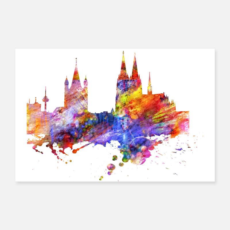 Cologne skyline Poster 24" x 16" (60x40 cm)