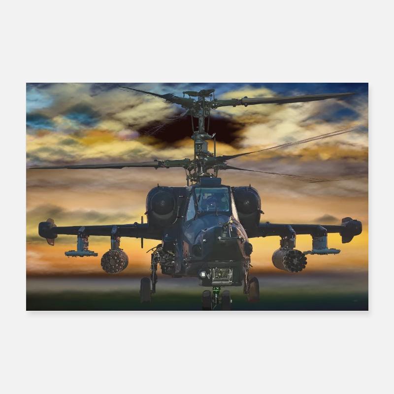 Hubschrauber Poster 60x40 cm