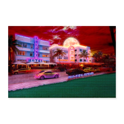 Miami Nights - Poster 24 x 16 (60x40 cm)