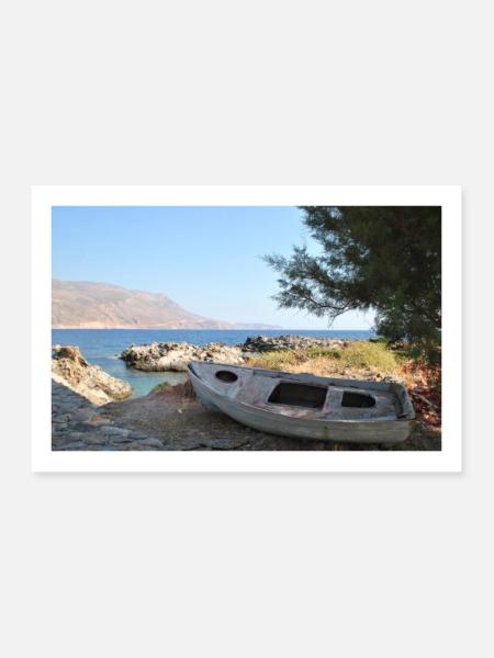 Kreta Plakat - Poster 60x40 cm - Weiß