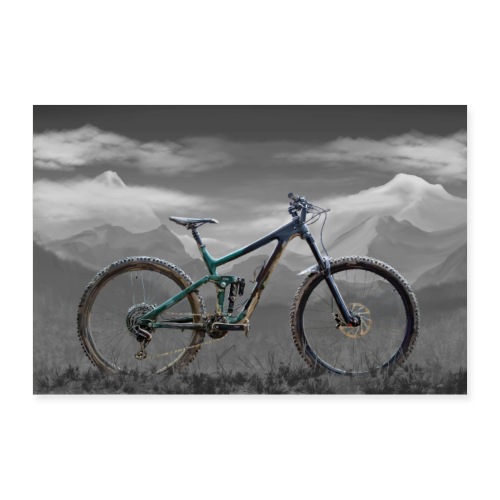 Mountainbike - Poster 60x40 cm