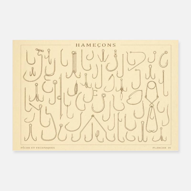 Tabelle Hameçons Poster 60x40 cm