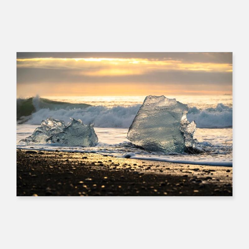 Petits au soleil, Islande Poster 60 x 40 cm