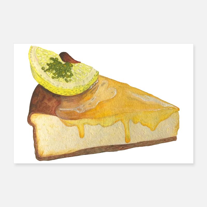 Lemon cake cheesecake Poster 24" x 16" (60x40 cm)
