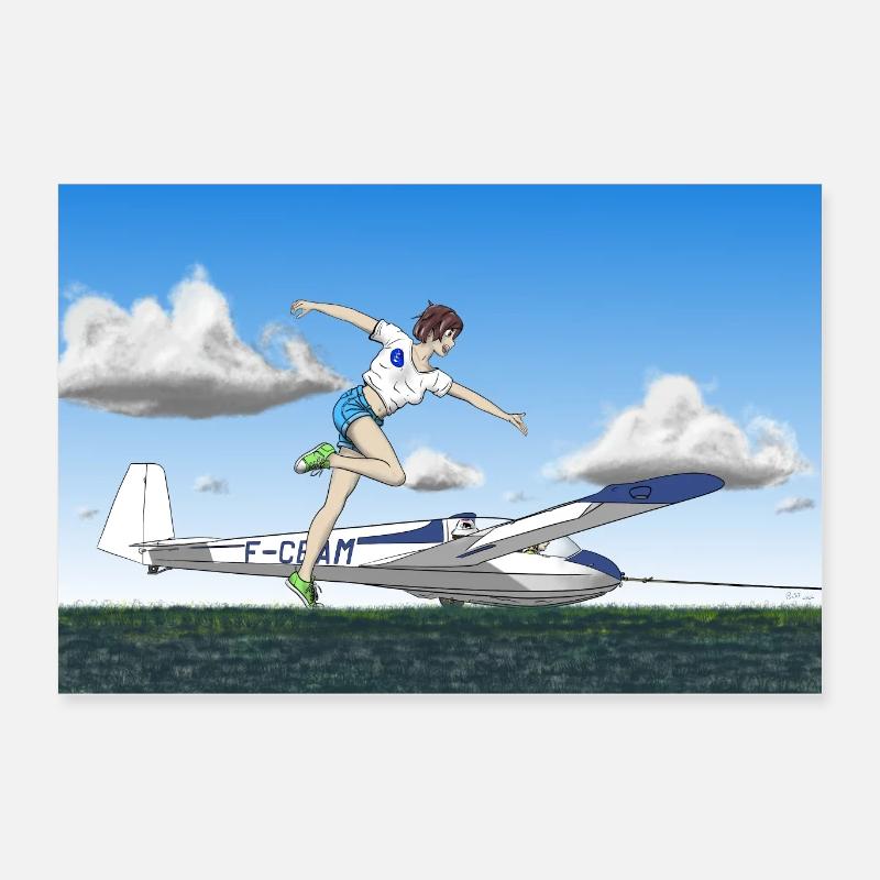 Flug Ask13 - Poster 60x40 cm - Weiß