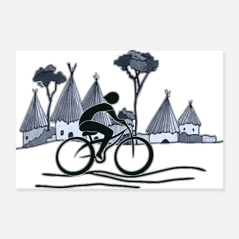 Radfahrer Poster 60x40 cm