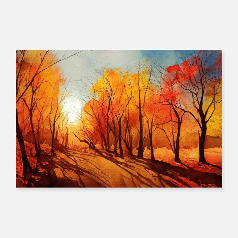 Herb Bild in Wasserfarbe Poster 60x40 cm