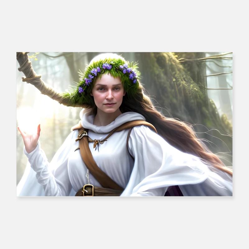 Mise en forme d’arbres druides Poster 60 x 40 cm