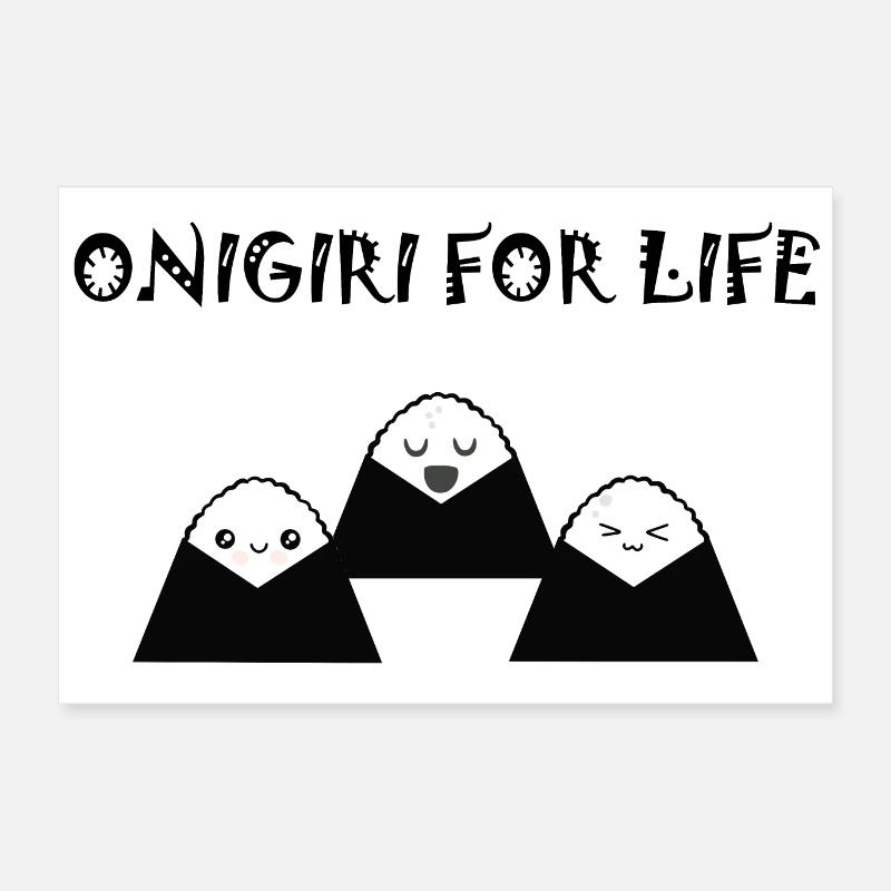 ONIGIRI FOR LIFE Poster 24" x 16" (60x40 cm)