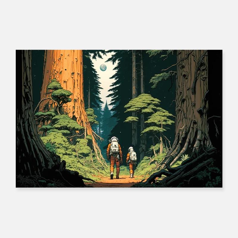 Interstelar im Wald Poster 60x40 cm
