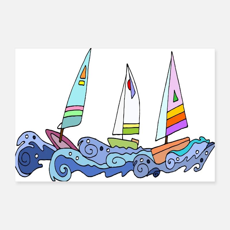 Sailboat Poster 24" x 16" (60x40 cm)