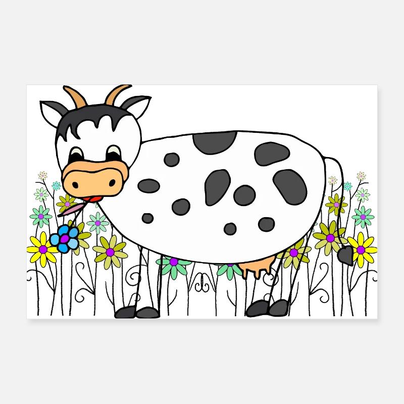 Vache Poster 60 x 40 cm