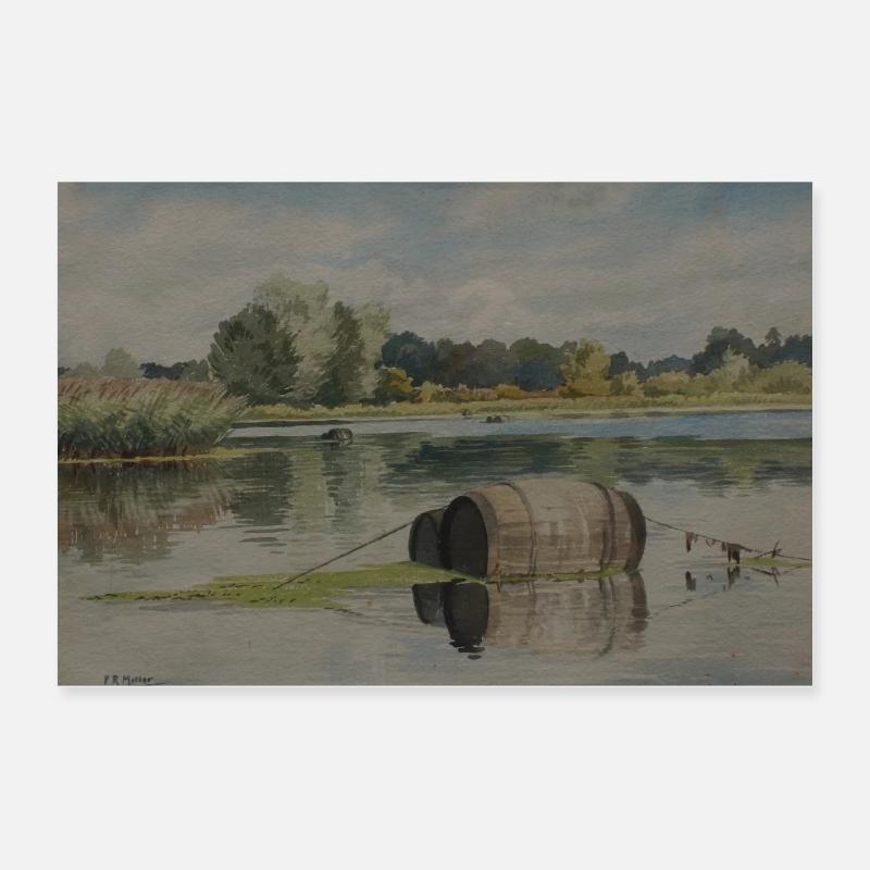 Barrels at Surlingham Poster 24" x 16" (60x40 cm)