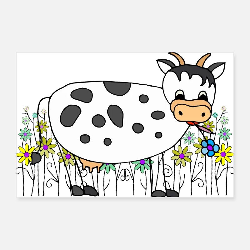 Vache Poster 60 x 40 cm