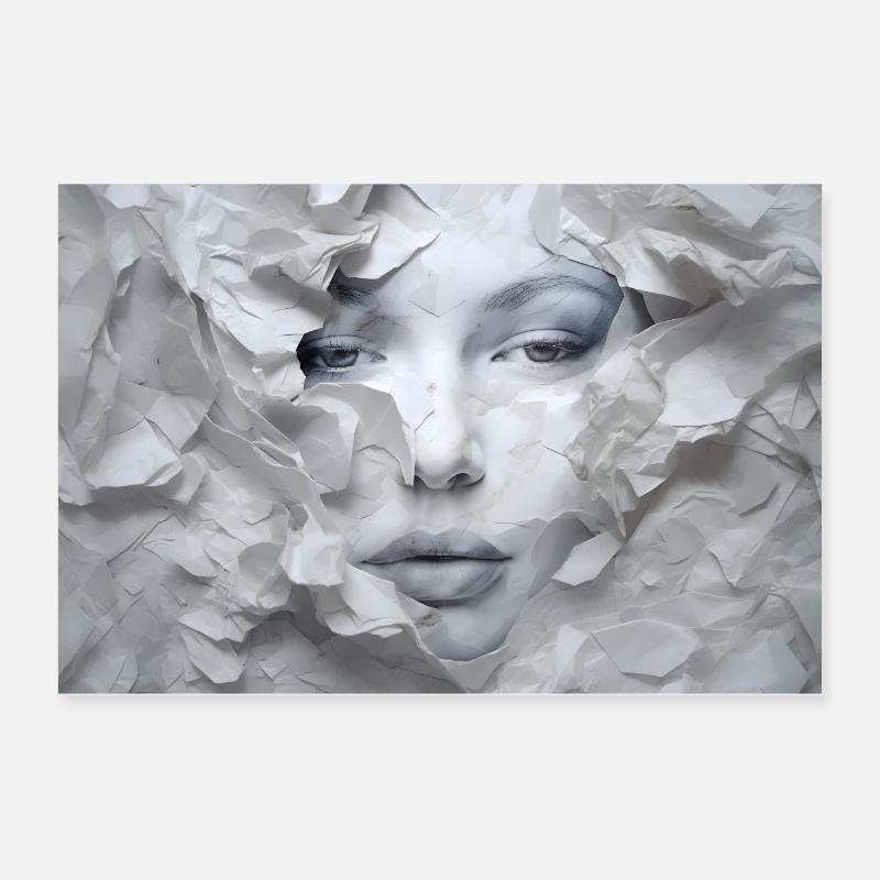 Femme timide Poster 60 x 40 cm