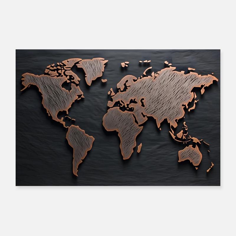 Carte du monde Poster 60 x 40 cm