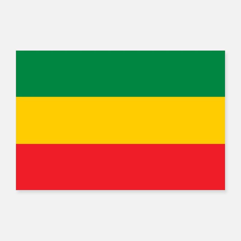Drapeau du Reggae Rastafari Rasta Roots One Love Poster 60 x 40 cm