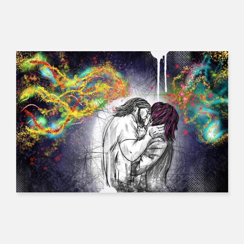 First kiss Poster 60x40 cm