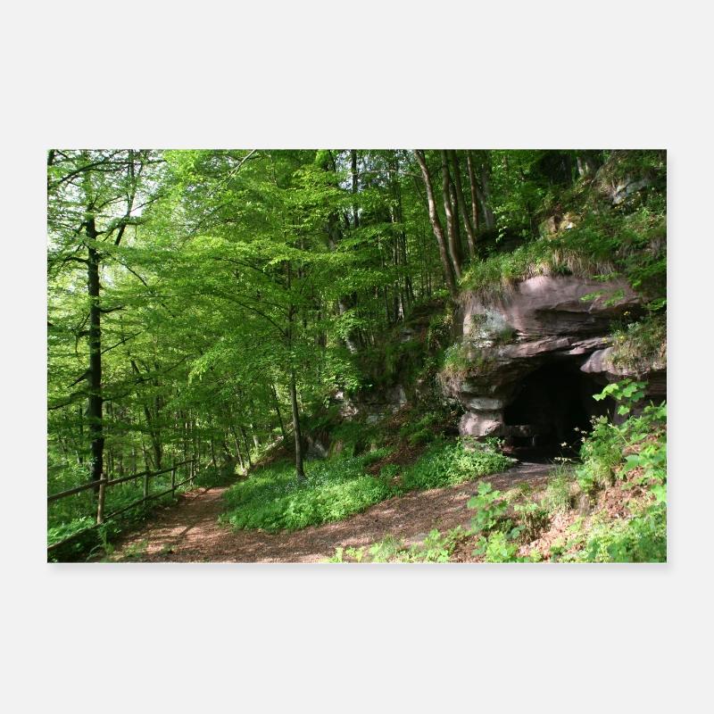Northern Black Forest / Forest Cave Poster 24" x 16" (60x40 cm)