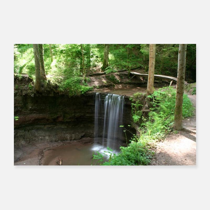 WASSERFALL HÖRSCHBACH BEI MURRHARDT Poster 60x40 cm