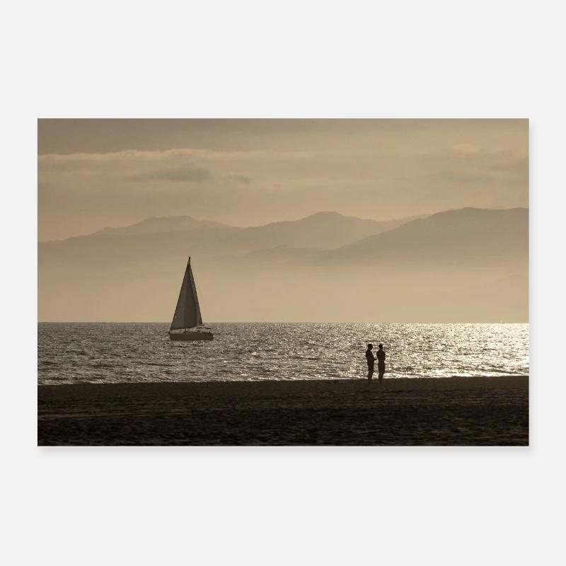Evening atmosphere at Venice Beach Poster 24" x 16" (60x40 cm)