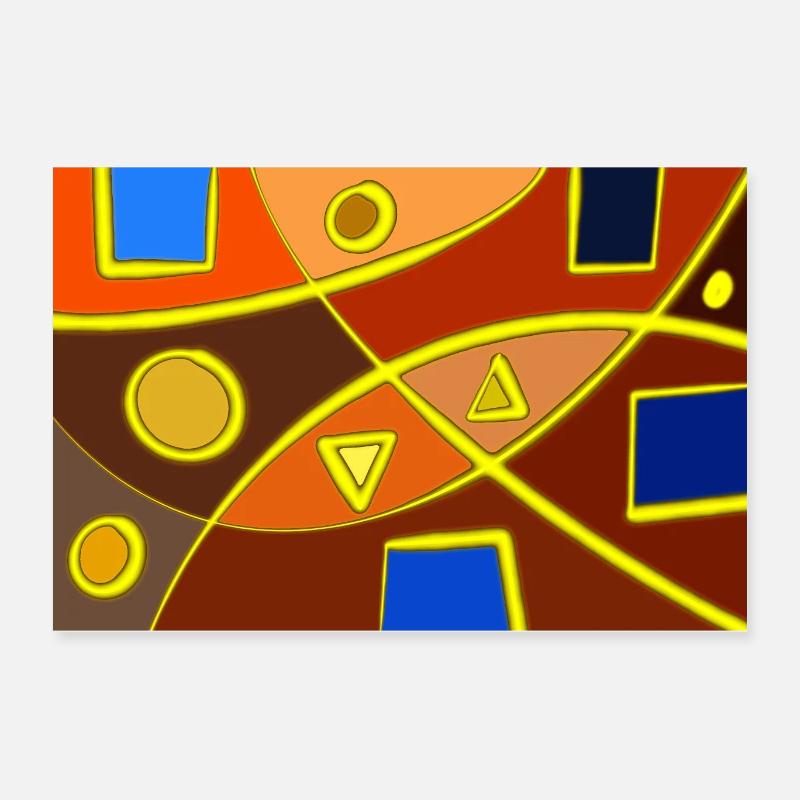 Formes Abstrait Poster 60 x 40 cm