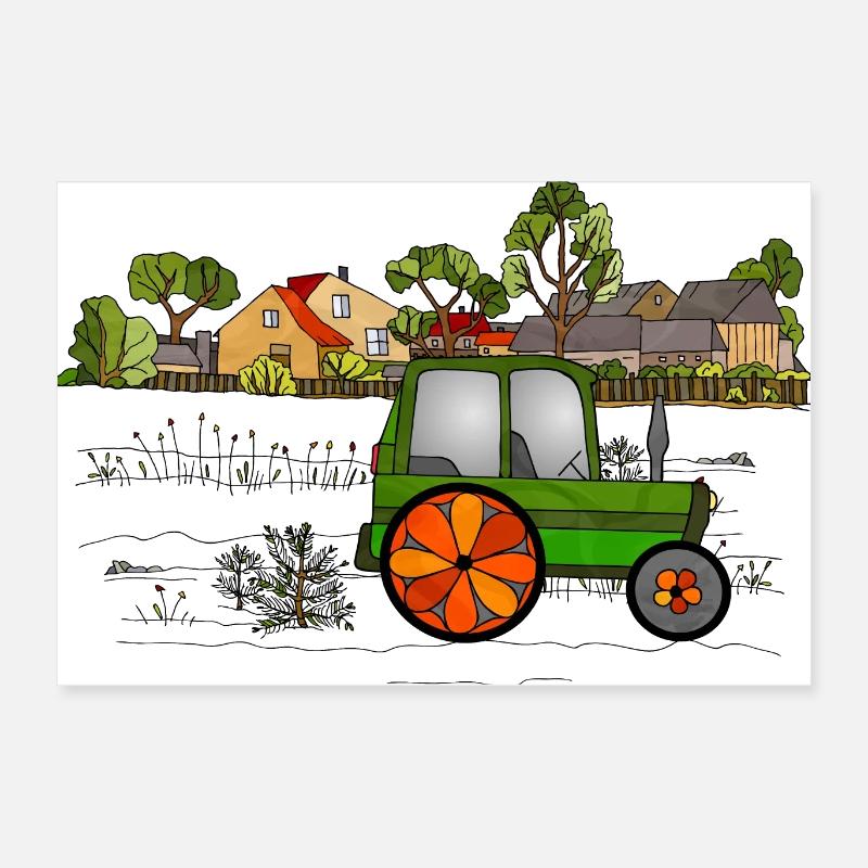 Traktor Poster 60x40 cm