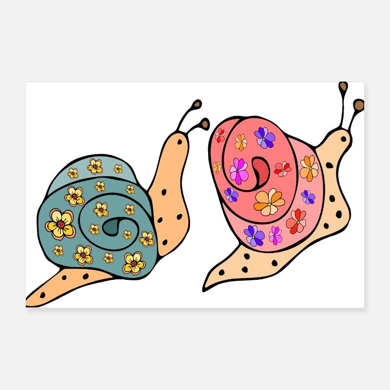 Snails Poster 24" x 16" (60x40 cm)