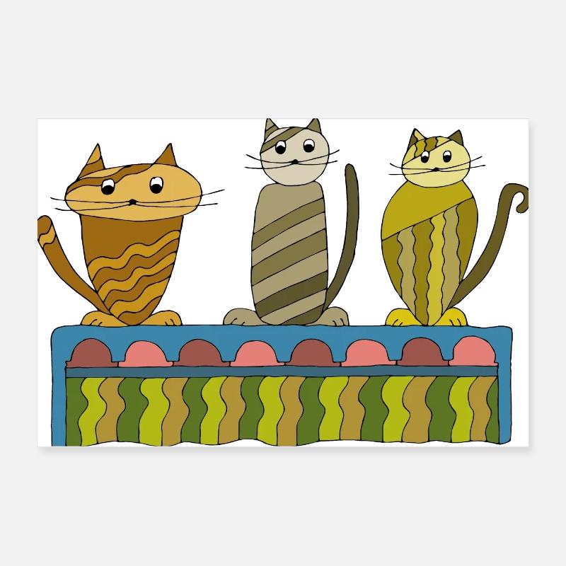 Cats Poster 24" x 16" (60x40 cm)