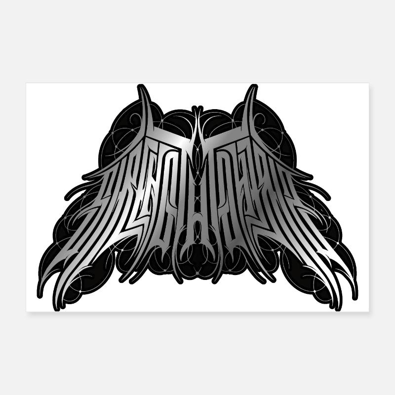 Stay strong: Strength calligraphy in tattoo style Poster 24" x 16" (60x40 cm)