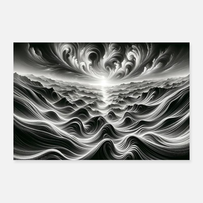 Grå klitter Poster 60x40 cm