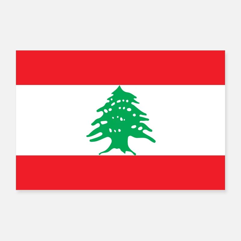 Libanon Flagge Poster 60x40 cm