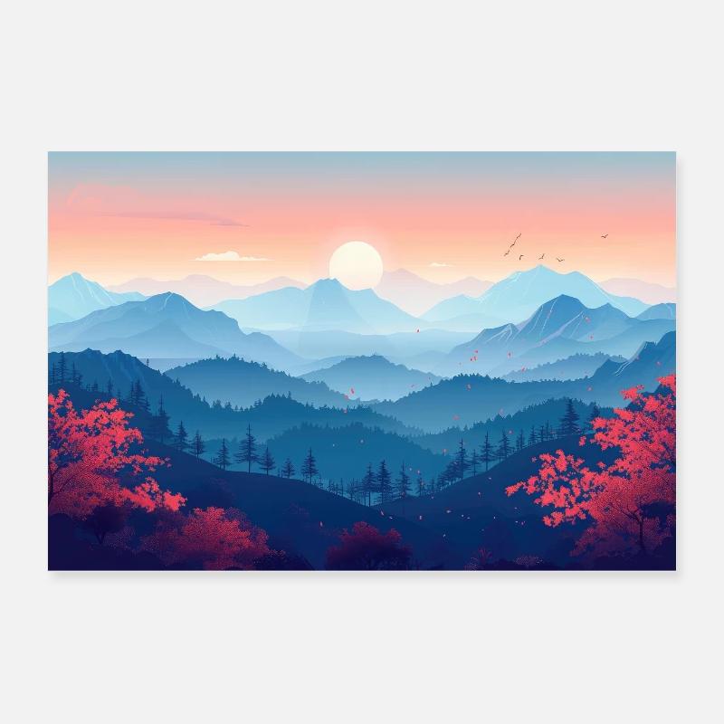 Mountain Landscape Poster 24" x 16" (60x40 cm)