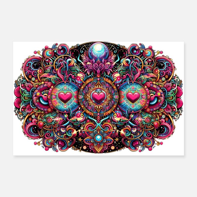 "Colorful mandala artwork" Poster 24" x 16" (60x40 cm)
