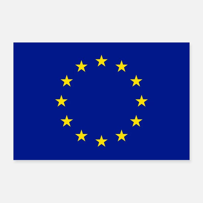 Drapeau européen Poster 60 x 40 cm