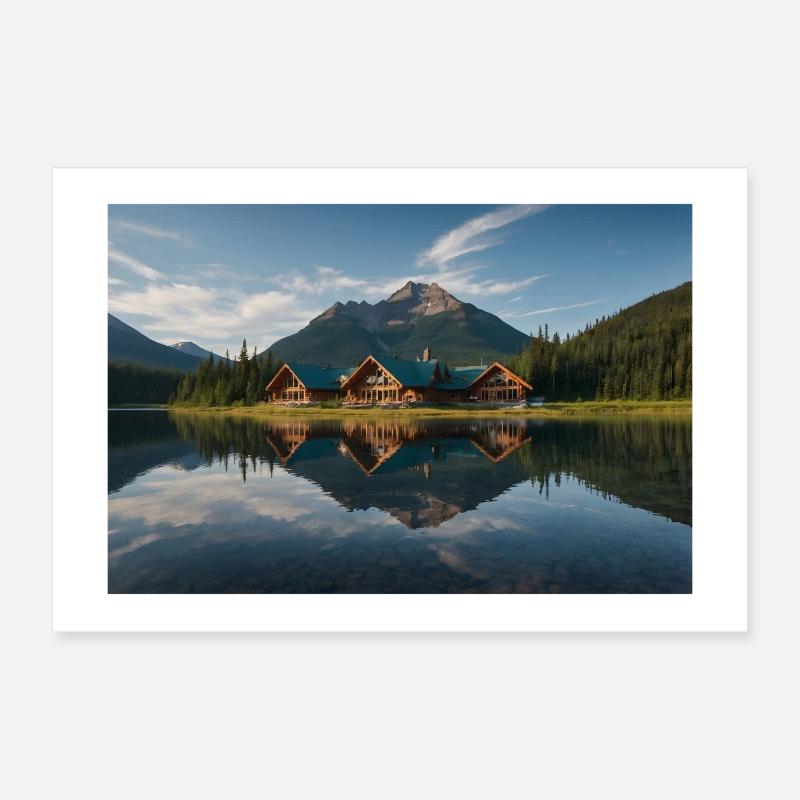 Tranquil Timber Lodge Poster 24" x 16" (60x40 cm)
