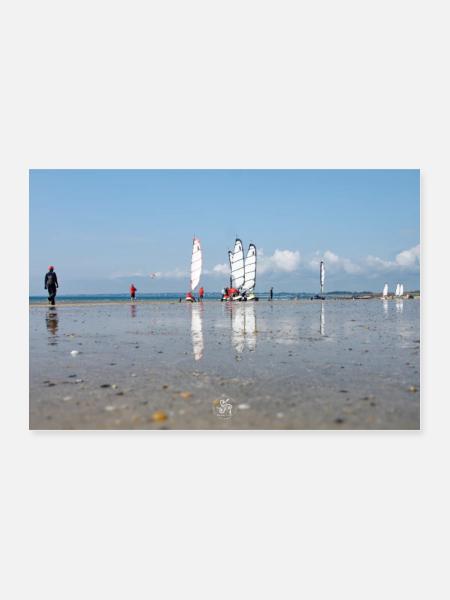 char a voile - Poster 60 x 40 cm - blanc