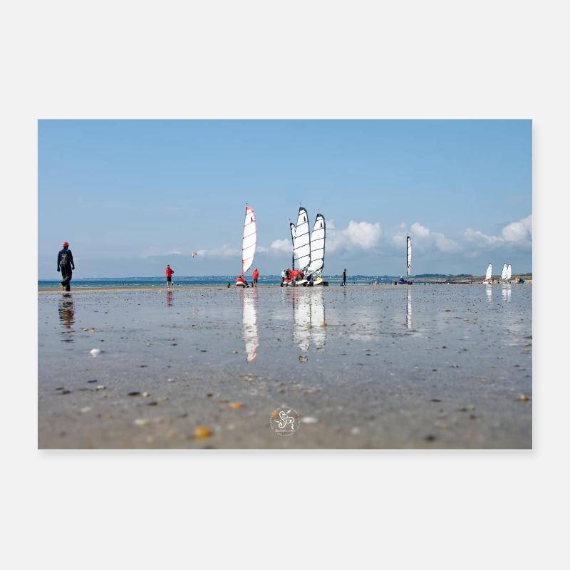 sand yachting Poster 24" x 16" (60x40 cm)