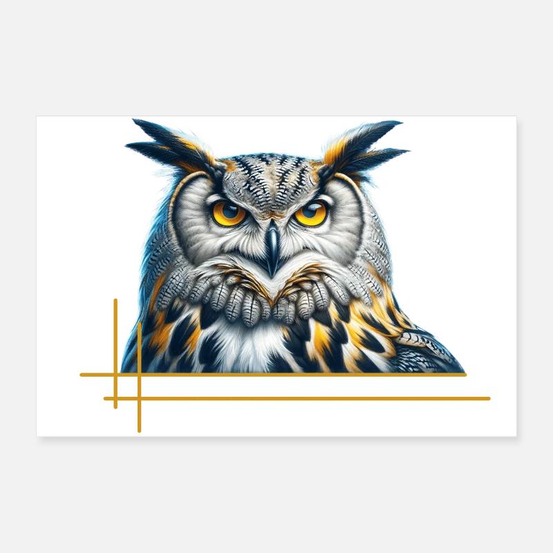 Impressive Eagle Owl Poster 24" x 16" (60x40 cm)