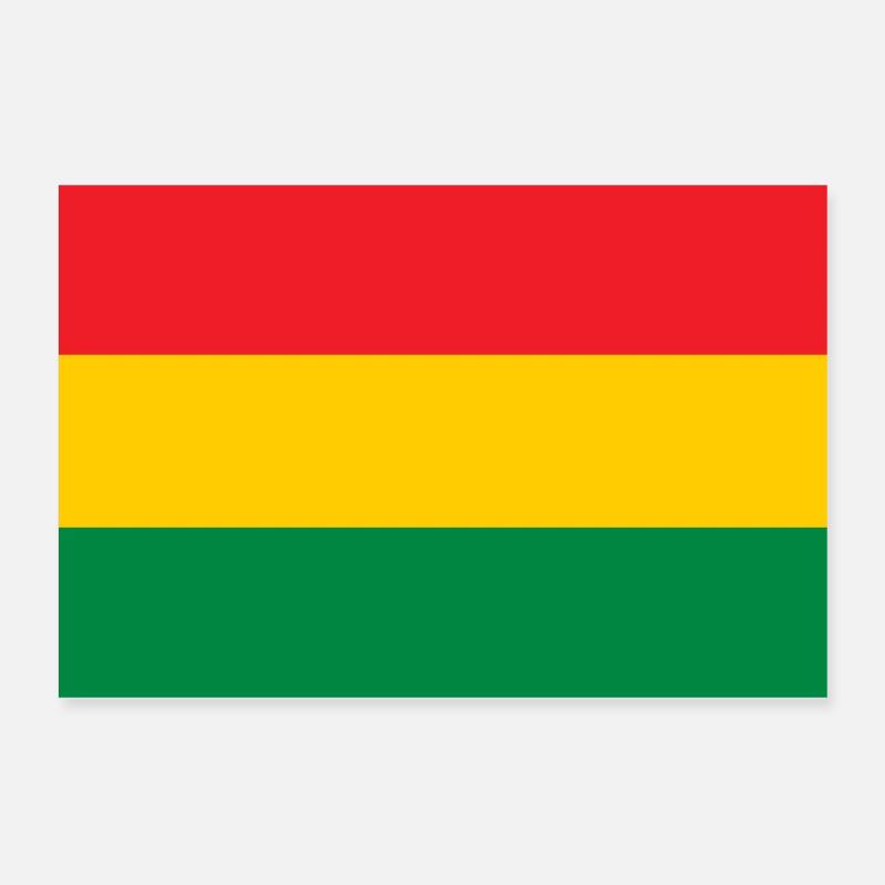 Drapeau des racines rastafari reggae rasta jah Poster 60 x 40 cm
