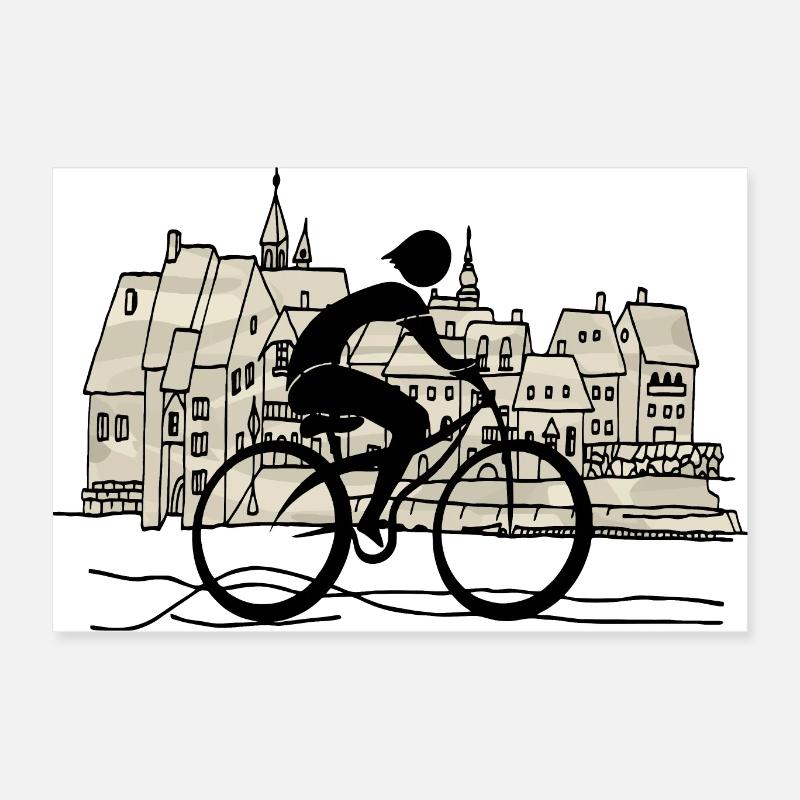 Cycliste Poster 60 x 40 cm