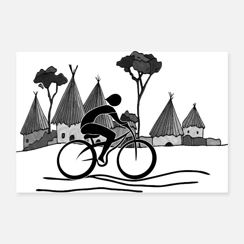 Cycliste Poster 60 x 40 cm