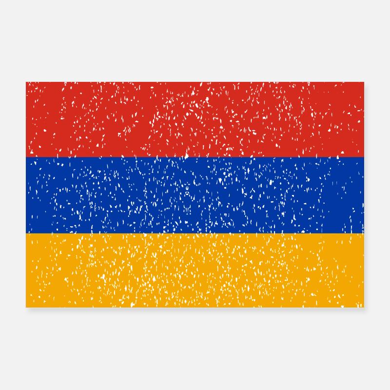 Drapeau arménien vintage Poster 60 x 40 cm