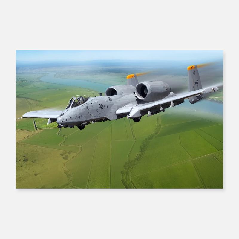 A-10 Thunderbolt Poster 24" x 16" (60x40 cm)