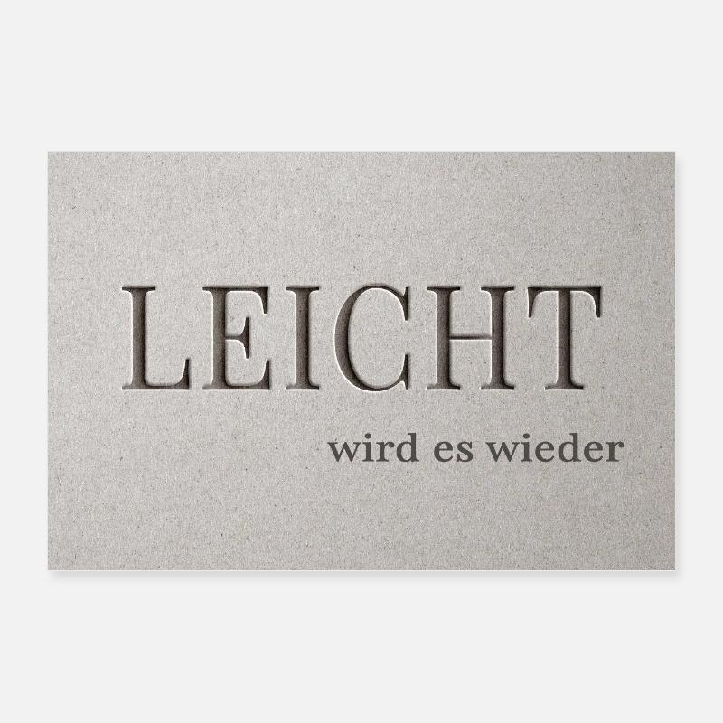 LEICHT wird es wieder Poster 60x40 cm