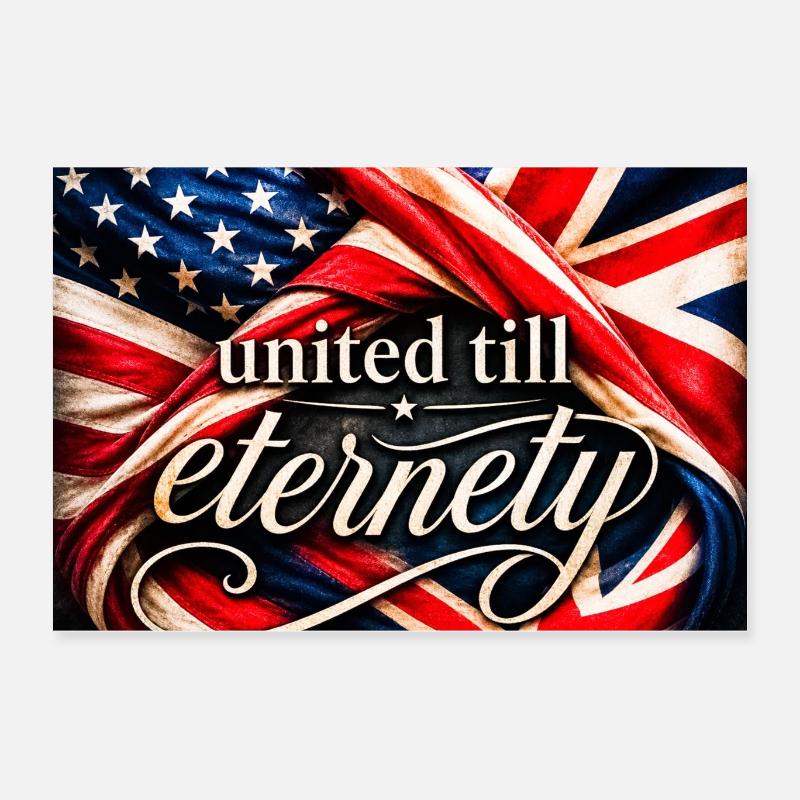 United Till Eternity Flags Poster 24" x 16" (60x40 cm)