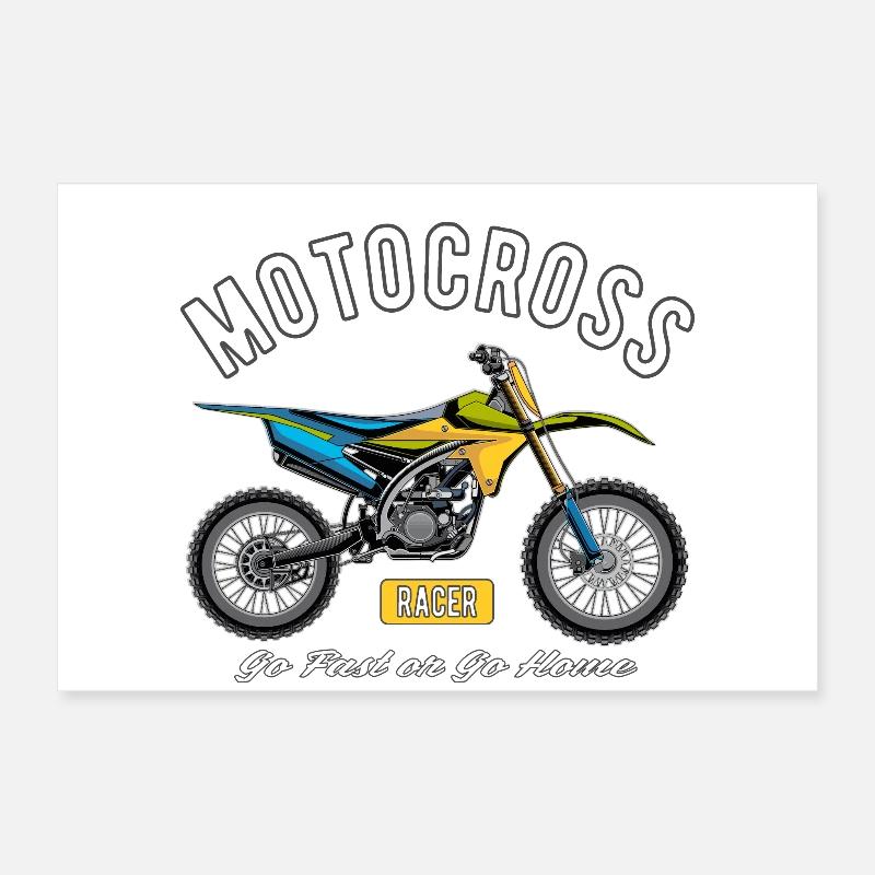Motocross racer! Poster 24" x 16" (60x40 cm)