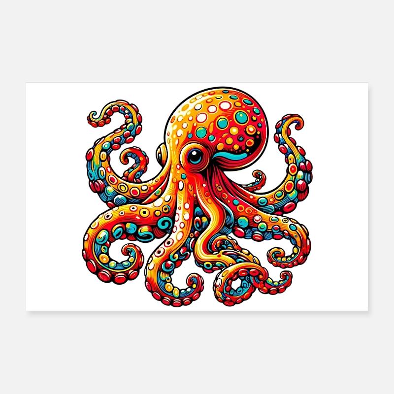 Pieuvre Poster 60 x 40 cm